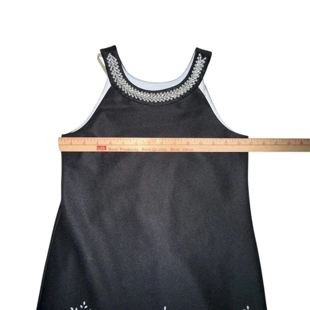 Speechless Dress Girls Size 12 Black A-Line Knee Beaded‎ Laser Cut Hem party